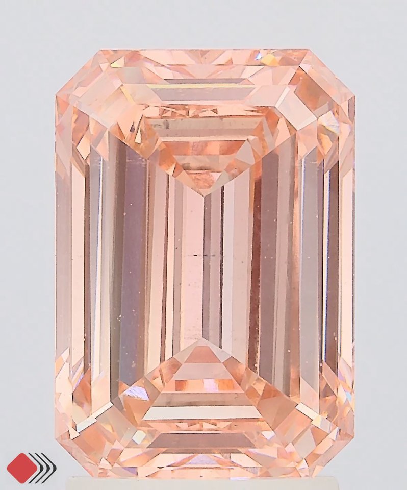 3.03 ct Emerald PINK VS2 IGI Certified Lab Grown Diamond