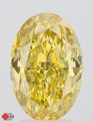 5.03 ct Oval YELLOW VS2 IGI Certified Lab Grown Diamond
