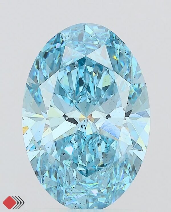1.52 ct Oval BLUE SI2 IGI Certified Lab Grown Diamond