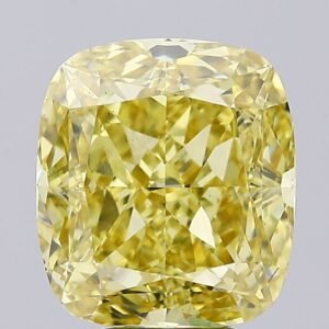 6.85 ct Cushion Yellow VS1 IGI Certified Lab Grown Diamond