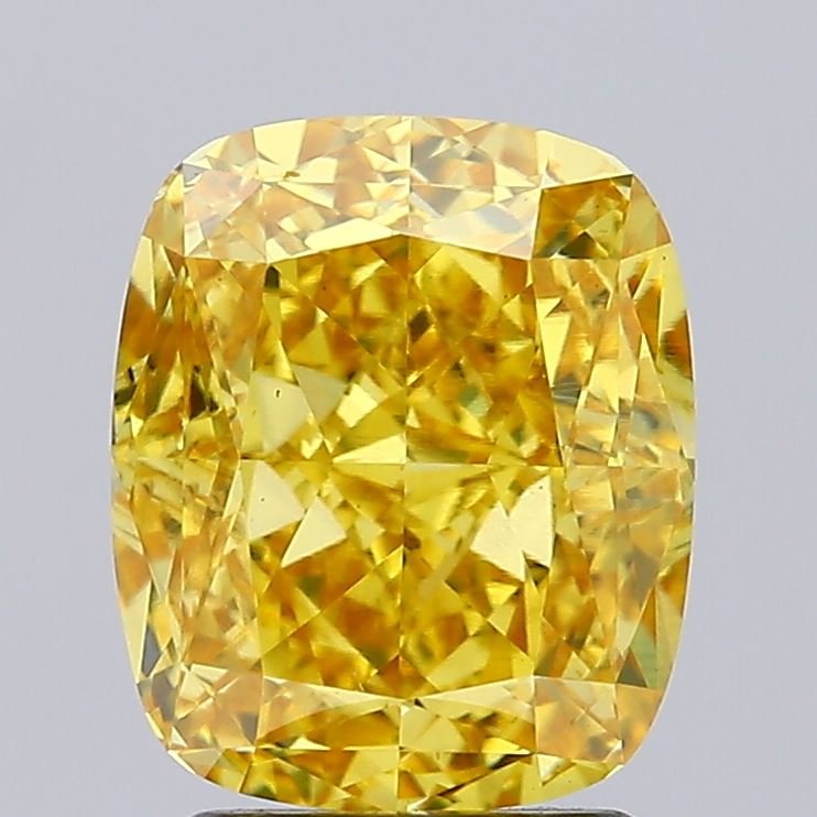 3.02 ct Cushion Yellow VS1 IGI Certified Lab Grown Diamond