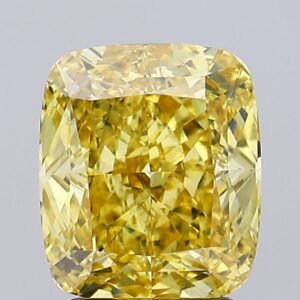 2.78 ct Cushion Yellow VS1 IGI Certified Lab Grown Diamond