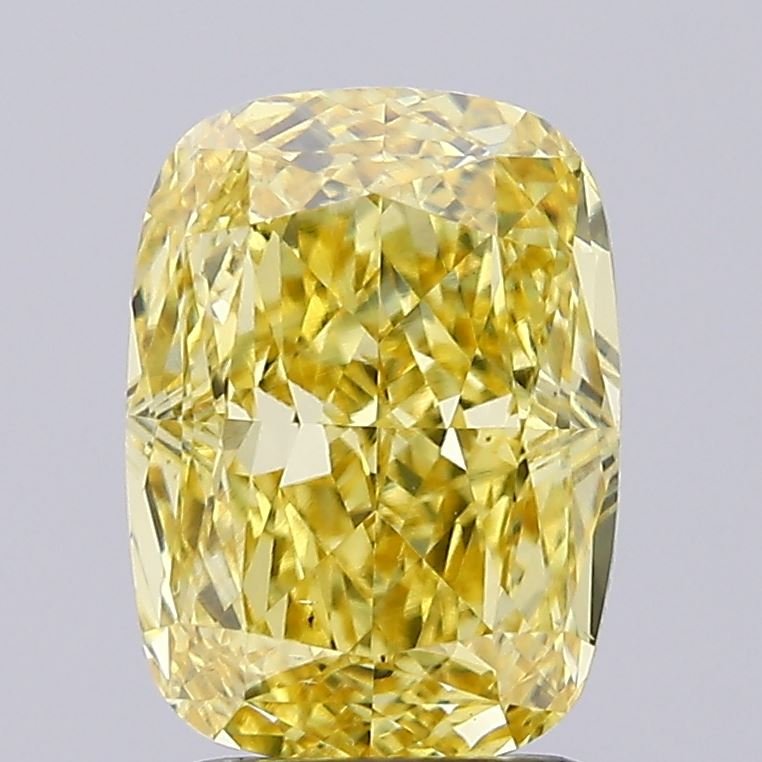 2.66 ct Cushion Yellow VS1 IGI Certified Lab Grown Diamond