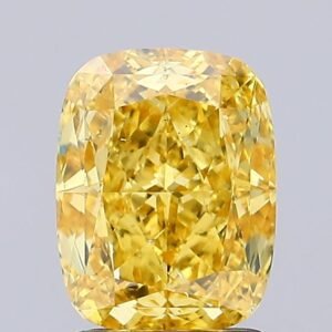 2.05 ct Cushion Yellow VS2 IGI Certified Lab Grown Diamond
