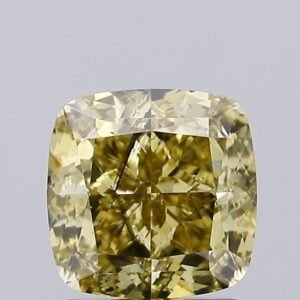1.67 ct Cushion YELLOW SI1 IGI Certified Lab Grown Diamond