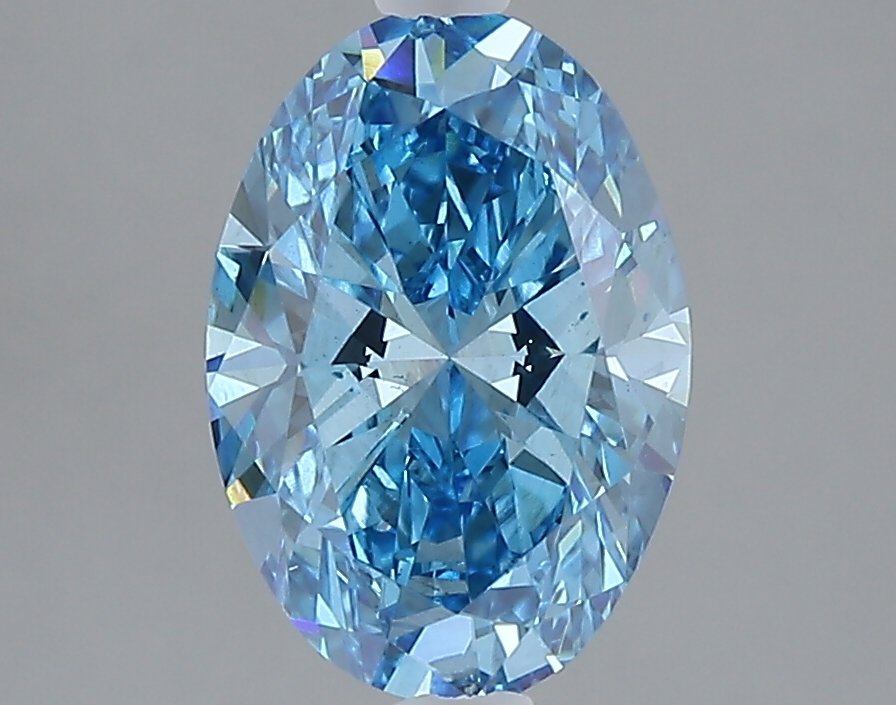 2.02 ct Oval BLUE VS2 IGI Certified Lab Grown Diamond