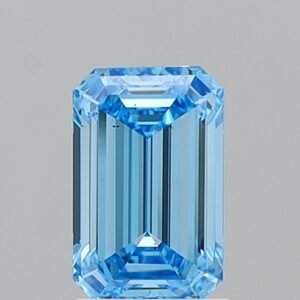 1.84 ct Emerald BLUE SI1 IGI Certified Lab Grown Diamond