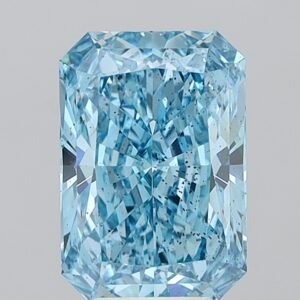 6.01 ct Radiant BLUE SI1 IGI Certified Lab Grown Diamond
