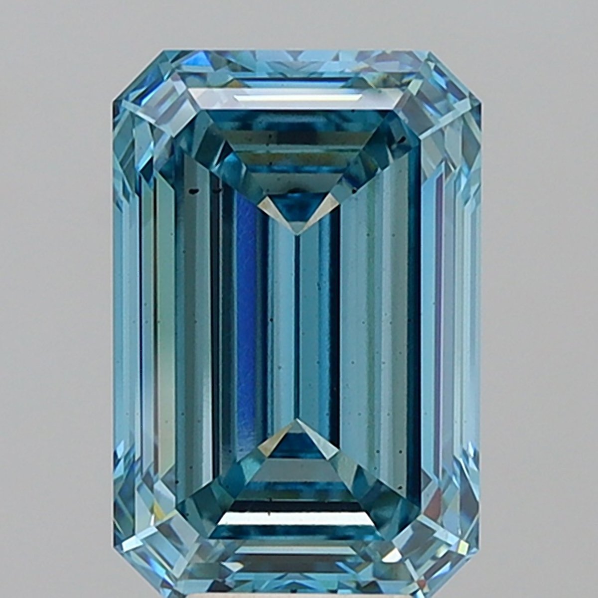 8.09 ct Emerald BLUE VS2 IGI Certified Lab Grown Diamond