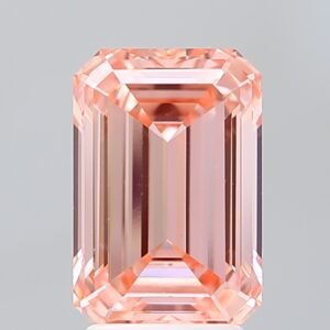 3.03 ct Emerald PINK VVS2 IGI Certified Lab Grown Diamond