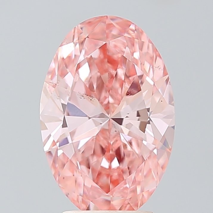 3.00 ct Oval PINK VS2 IGI Certified Lab Grown Diamond