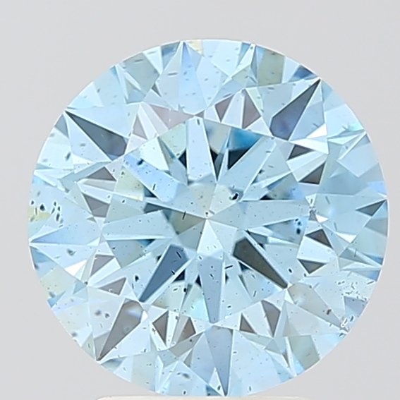 2.81 ct Round BLUE SI2 IGI Certified Lab Grown Diamond