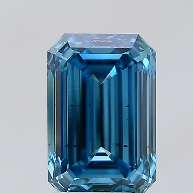3.08 ct Emerald BLUE VS2 IGI Certified Lab Grown Diamond