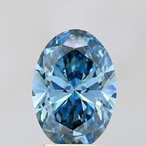 2.56 ct Oval BLUE VS1 IGI Certified Lab Grown Diamond