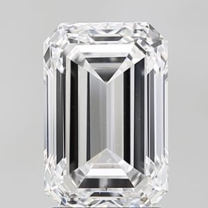 3.04 ct Emerald D VVS2 IGI Certified Lab Grown Diamond