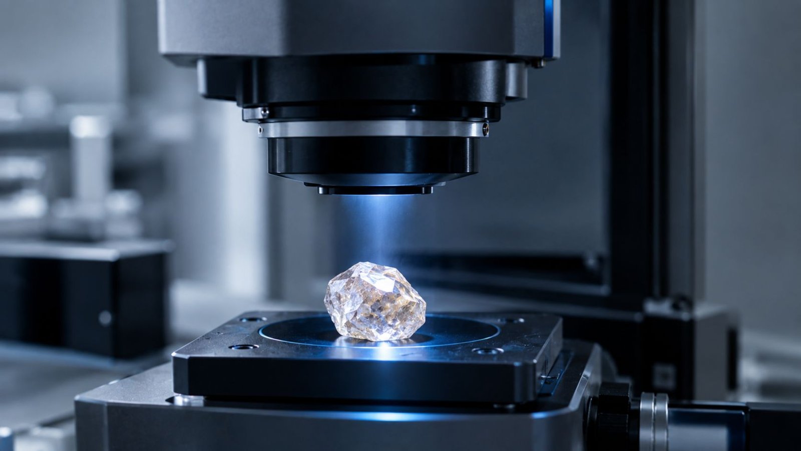 AI lab grown diamonds scanned for cut planning before polishing begins