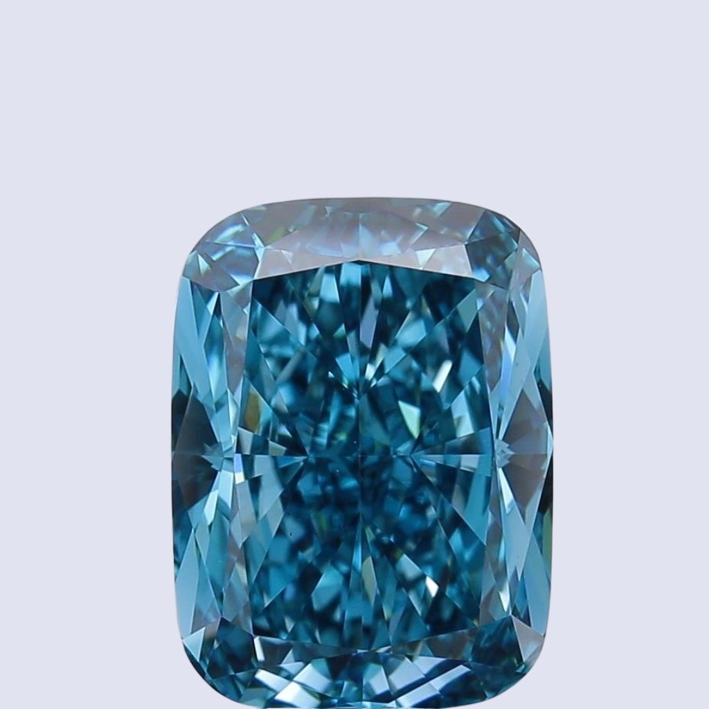 Cushion Blue Lab Grown Diamond – Fancy Blue Color | Mira Art Collection