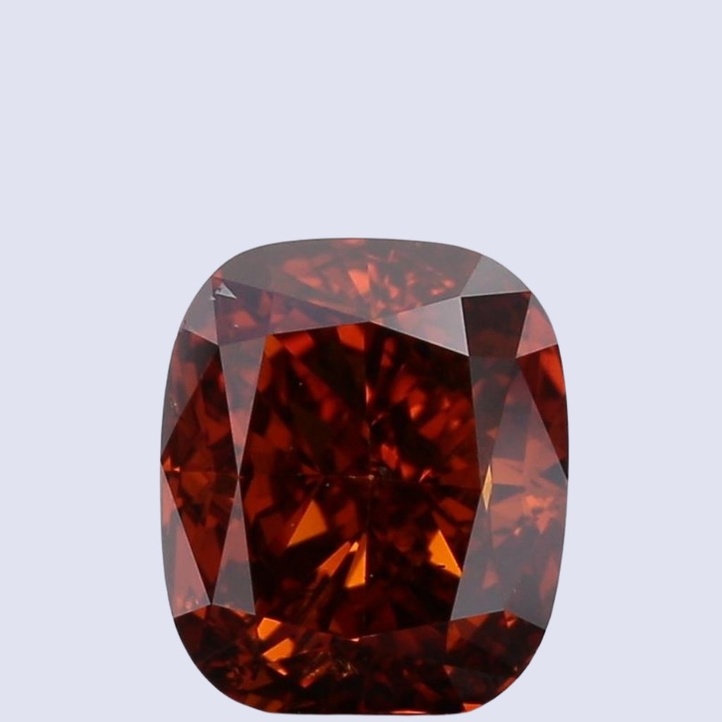 Cushion Orange Lab Grown Diamond – Fancy Orange Color | Mira Art Collection