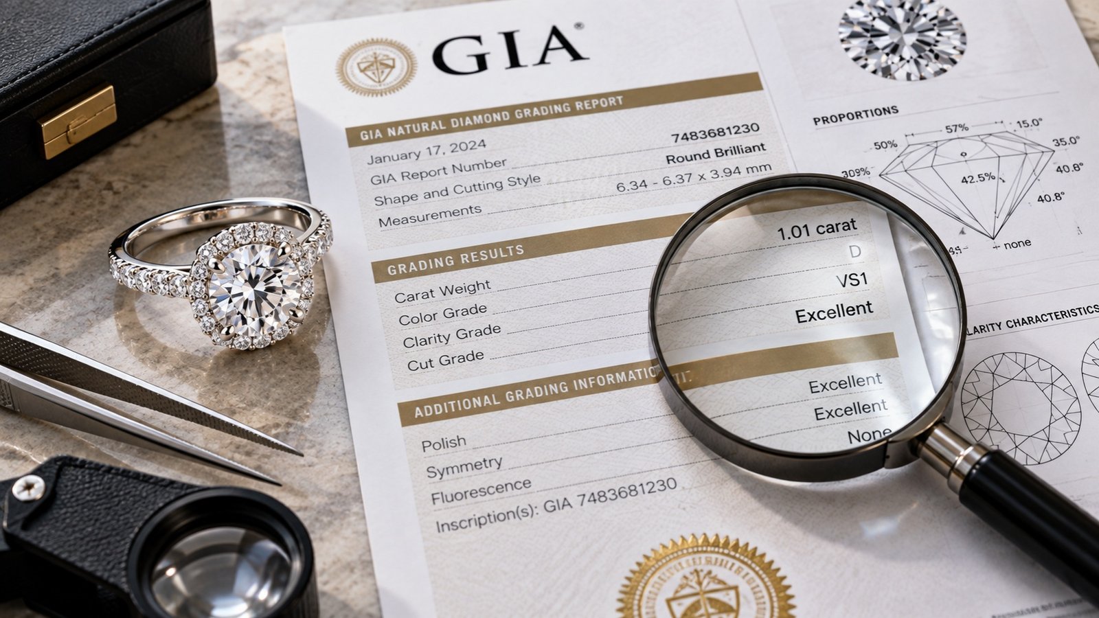 Checking diamond certification against advertised Black Friday sale claims