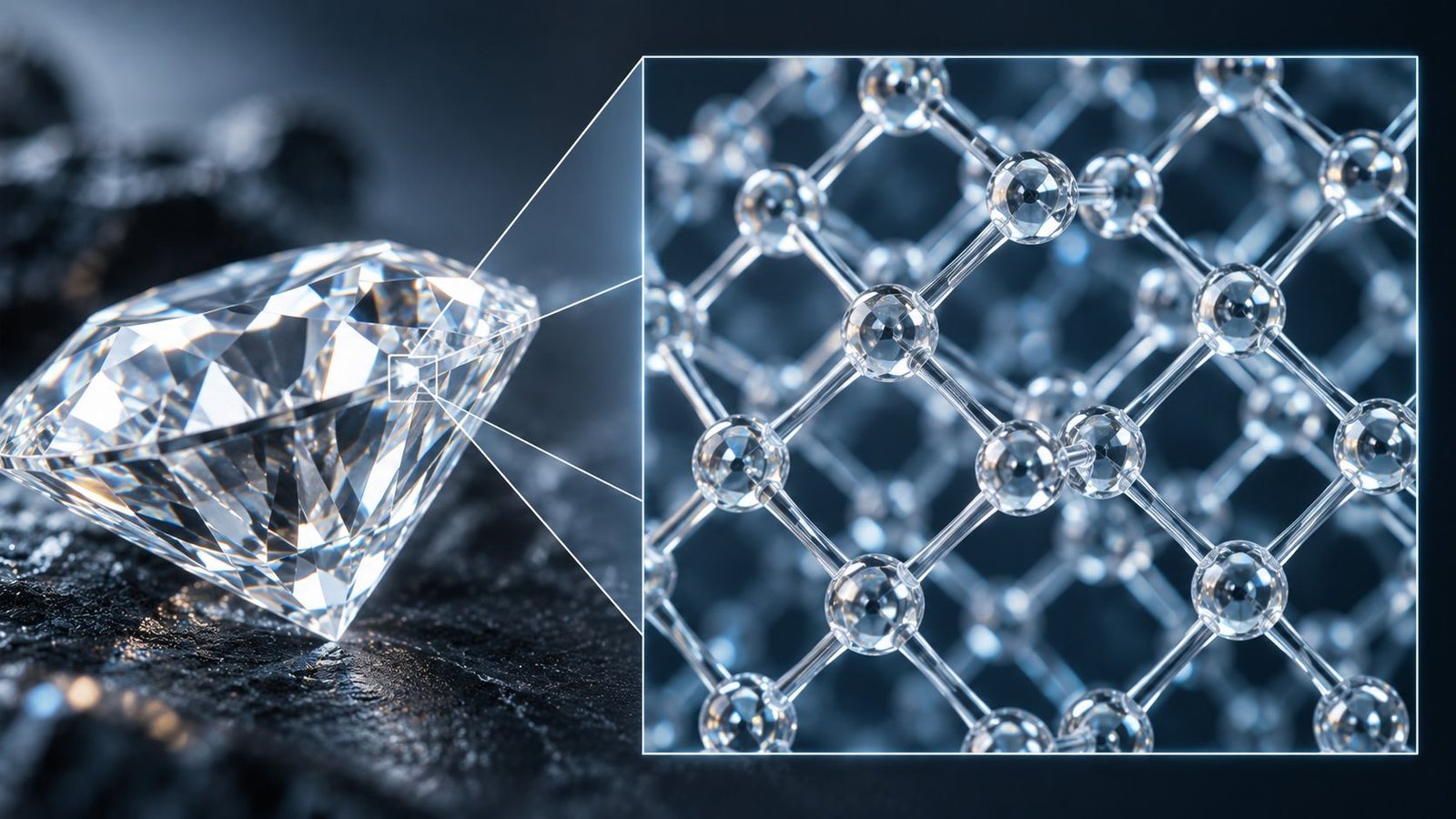 Stable diamond crystal lattice structure explaining diamond cloudiness myths