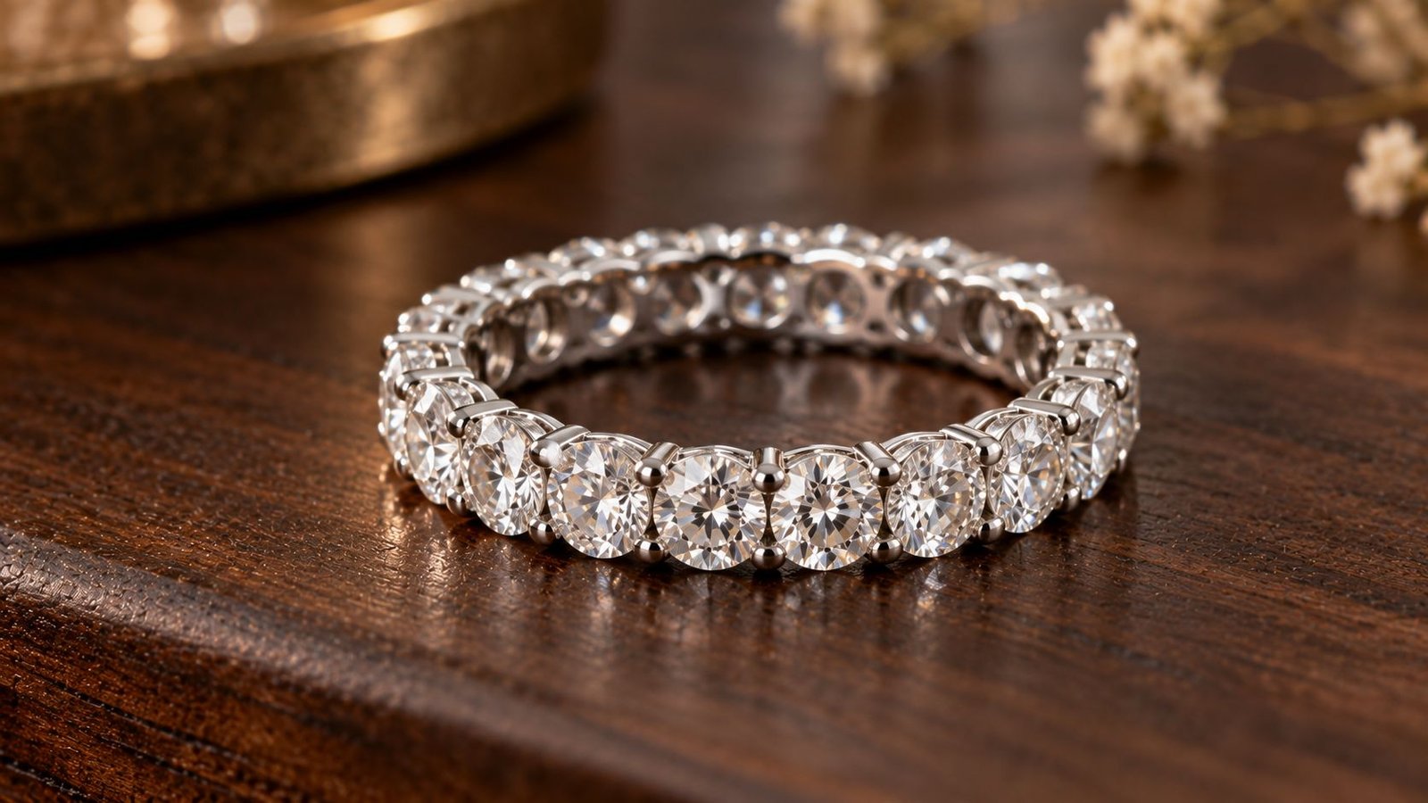 Diamond eternity band popular as a push present gift