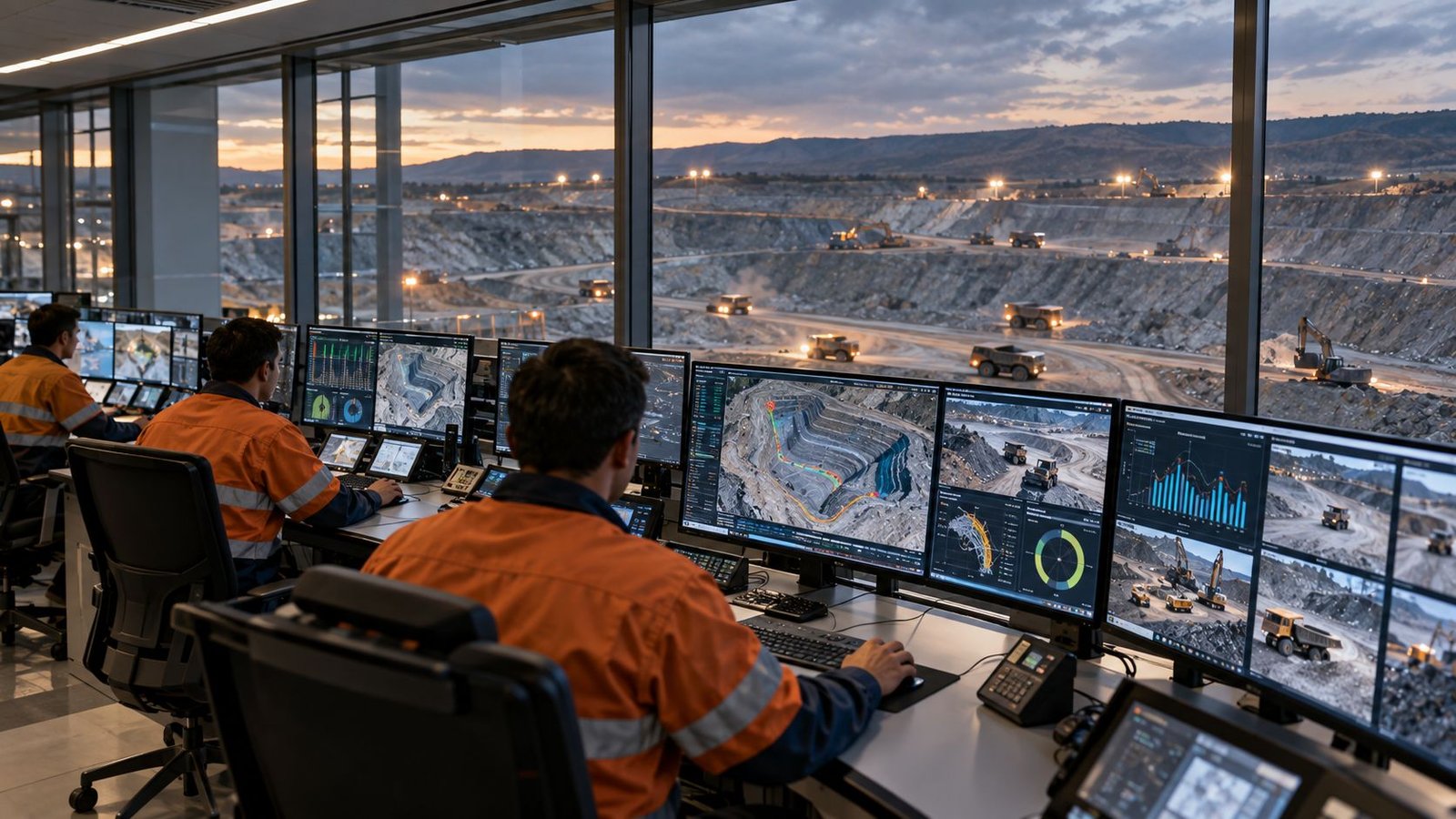 Modern mining operations center representing industry responses to market shifts
