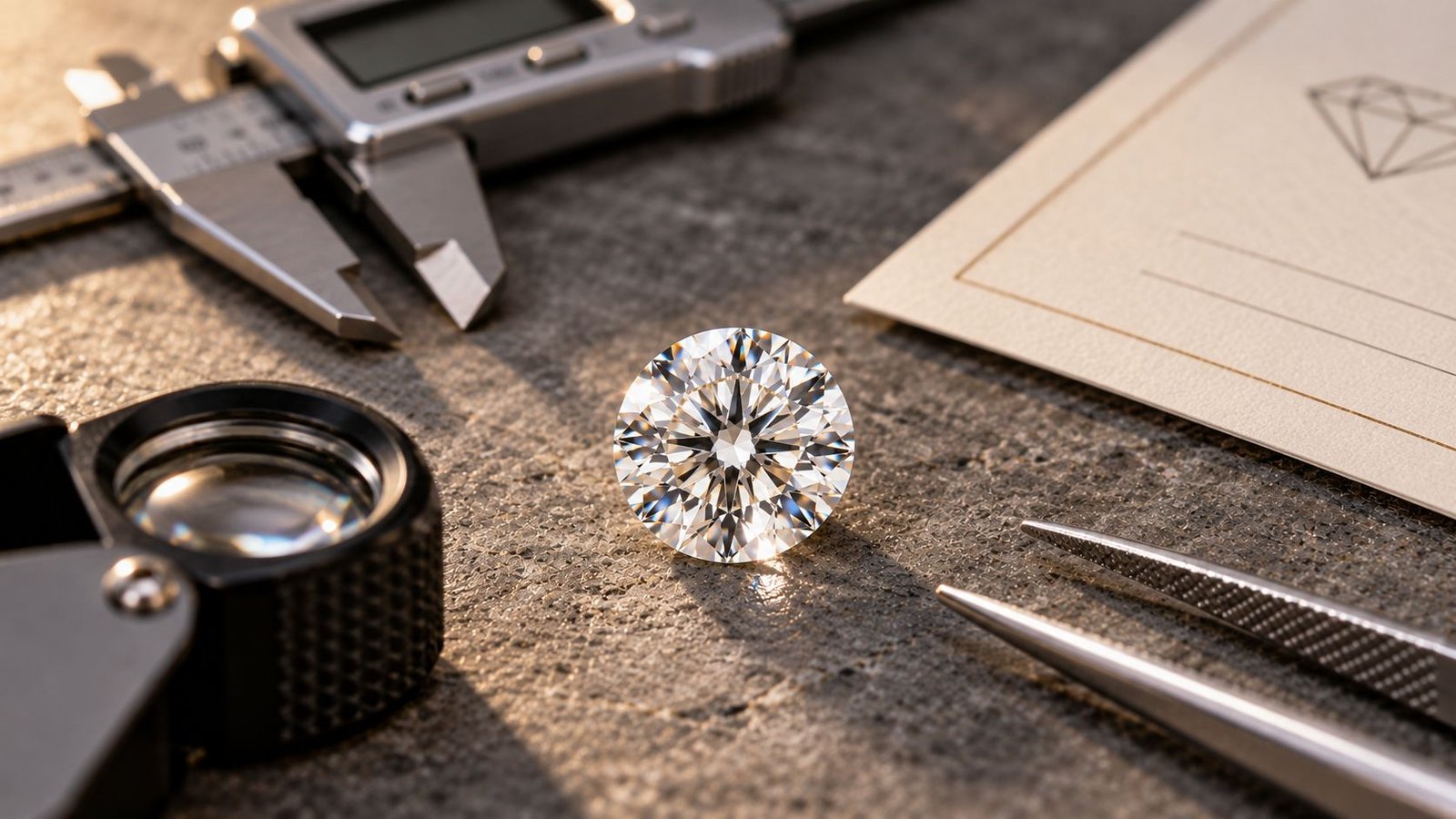 Diamond measurement and certification documentation