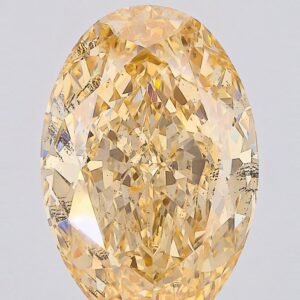 3.55 ct Oval YELLOW SI1 IGI Certified Lab Grown Diamond