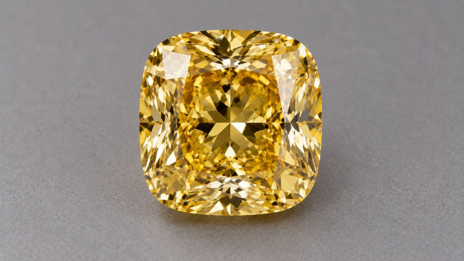 Fancy colored diamond viewed face-up for color grading