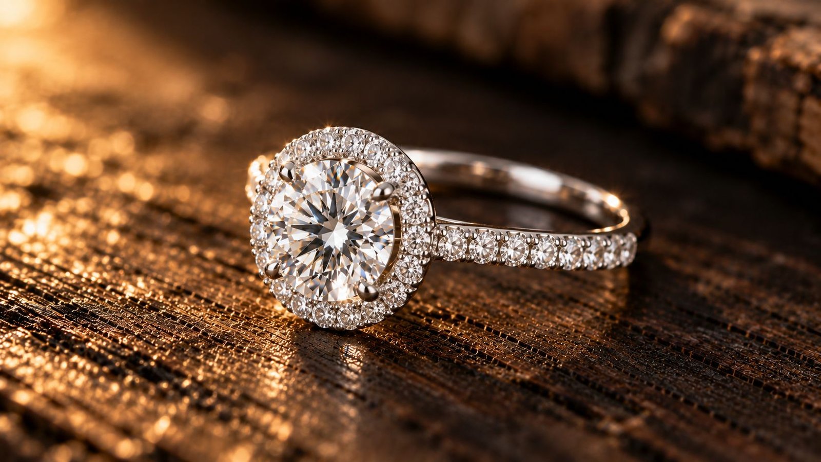 Halo setting ring enhancing perceived diamond size