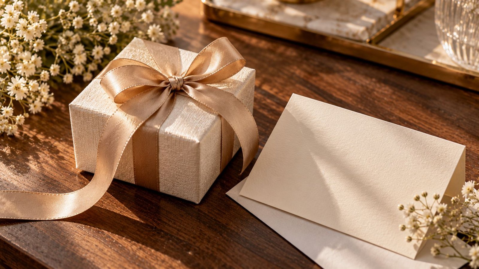 Wrapped jewelry gift box representing holiday gift shopping