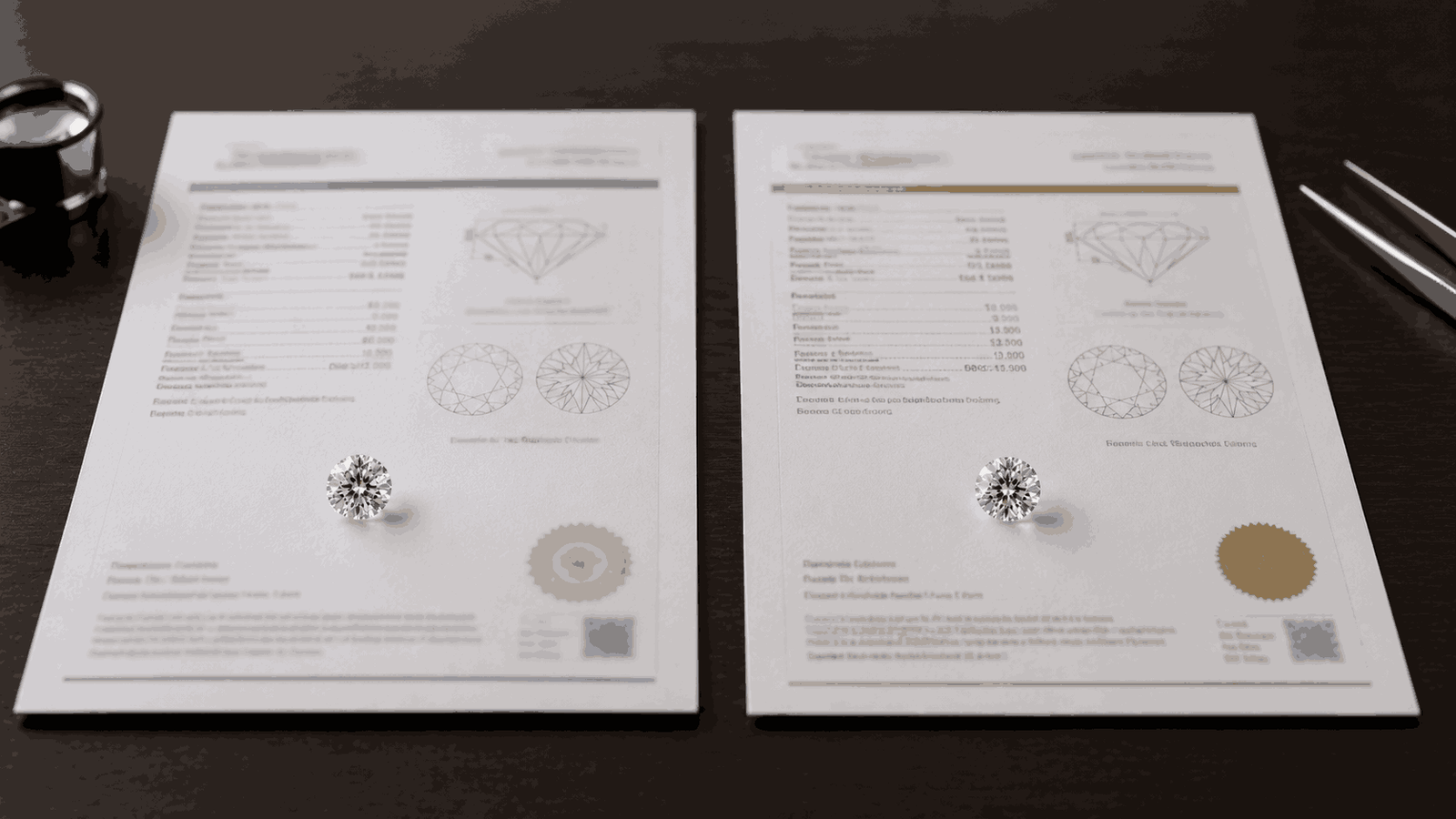 Comparison between IGI and GIA grading certificates for lab grown diamonds