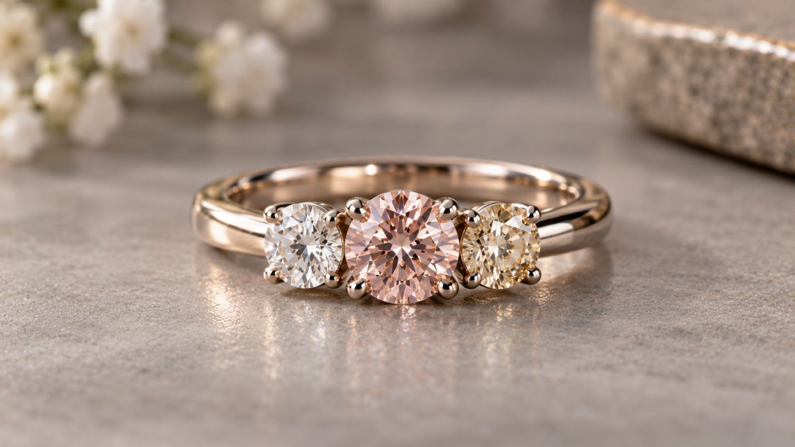 Mother's ring featuring multiple diamonds representing each child