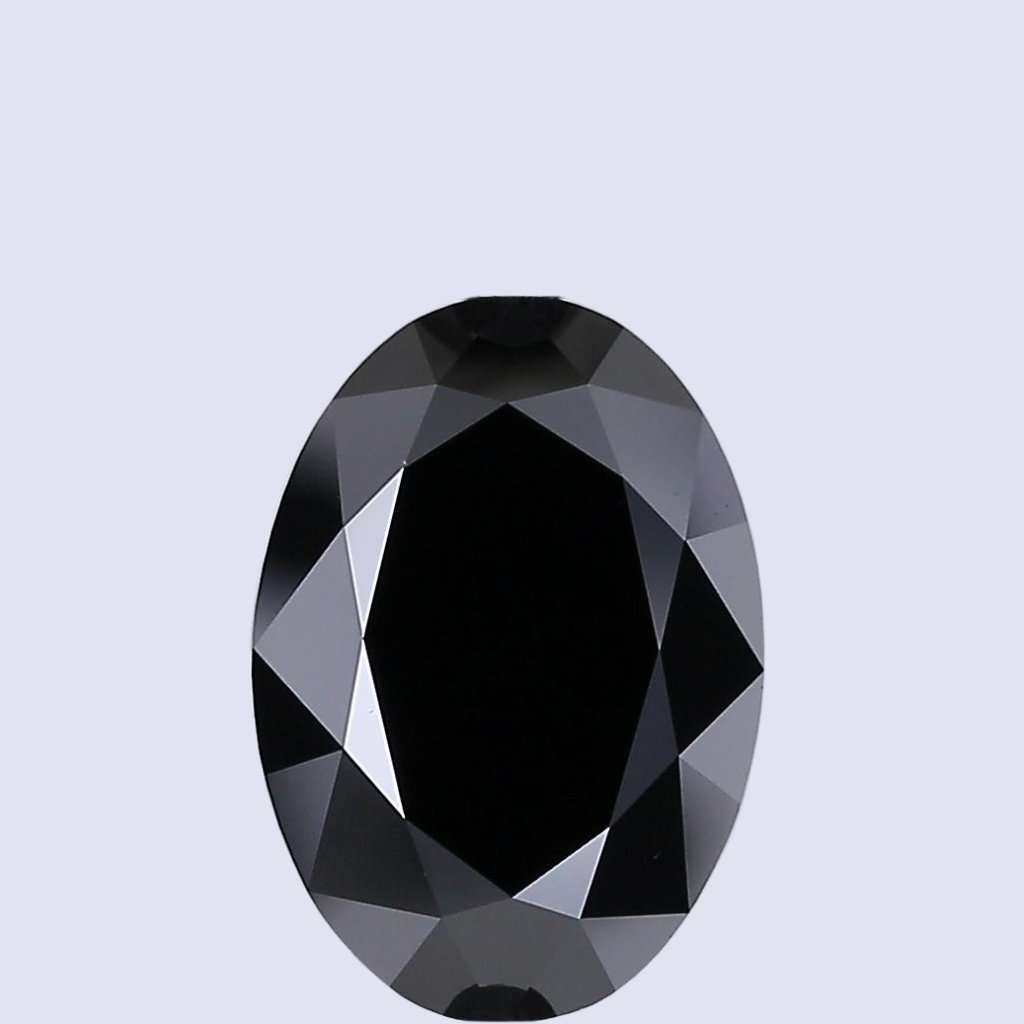 Oval Black Lab Grown Diamond – Fancy Black Color | Mira Art Collection