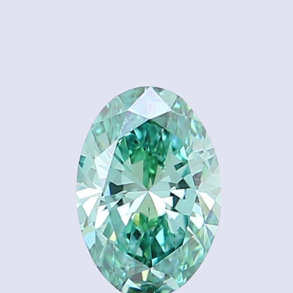Oval Green Lab Grown Diamond – Fancy Green Color | Mira Art Collection