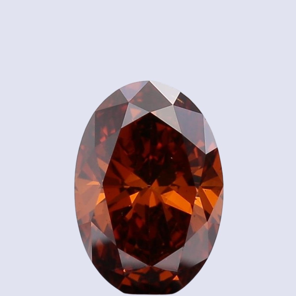 Oval Orange Lab Grown Diamond – Fancy Orange Color | Mira Art Collection
