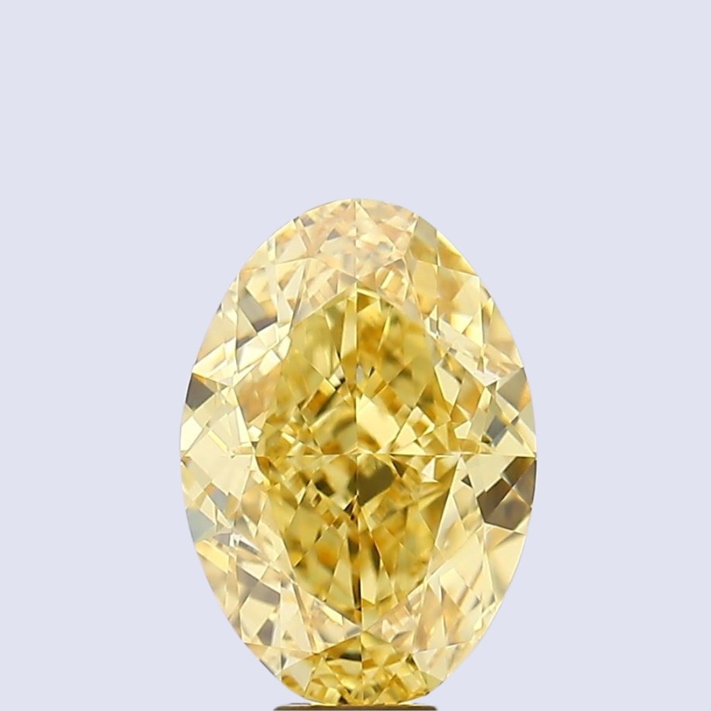 Oval Yellow Lab Grown Diamond – Fancy Yellow Color | Mira Art Collection