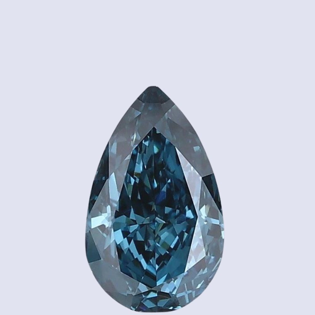 Pear Blue Lab Grown Diamond – Fancy Blue Color | Mira Art Collection