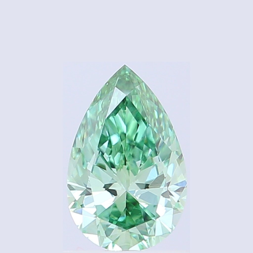 Pear Green Lab Grown Diamond – Fancy Green Color | Mira Art Collection