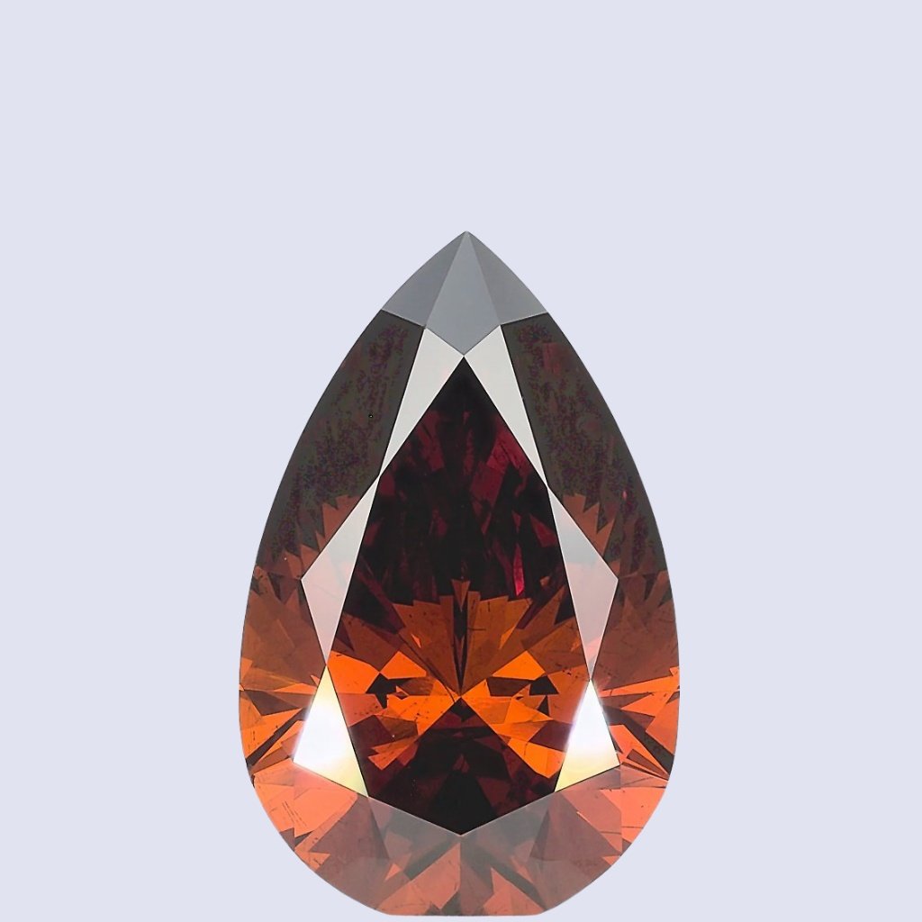 Pear Orange Lab Grown Diamond – Fancy Orange Color | Mira Art Collection