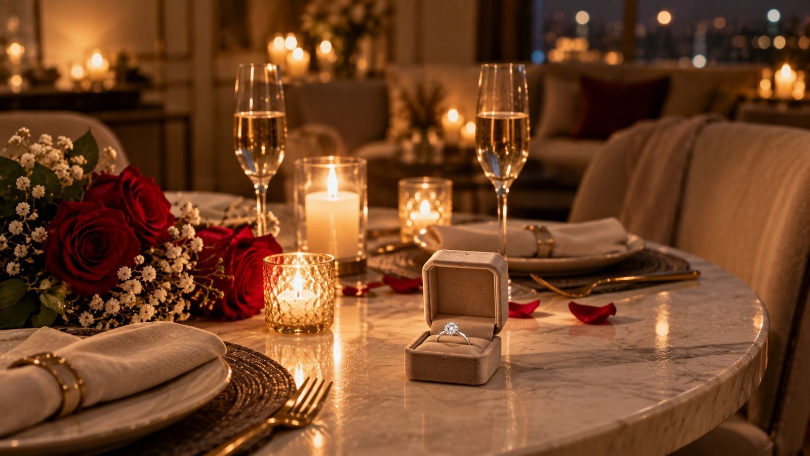 Intimate private setting representing a modern commitment ceremony