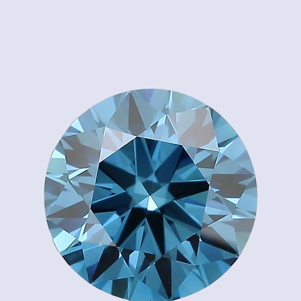 Round Blue Lab Grown Diamond – Fancy Blue Color | Mira Art Collection