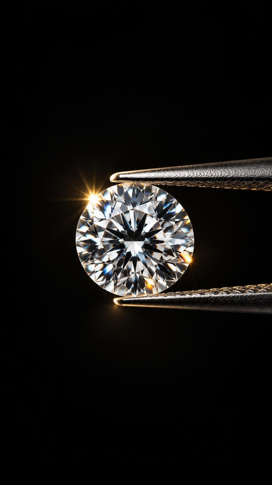 Round brilliant cut lab grown diamond with IGI certification – mobile banner Mira Art Collection