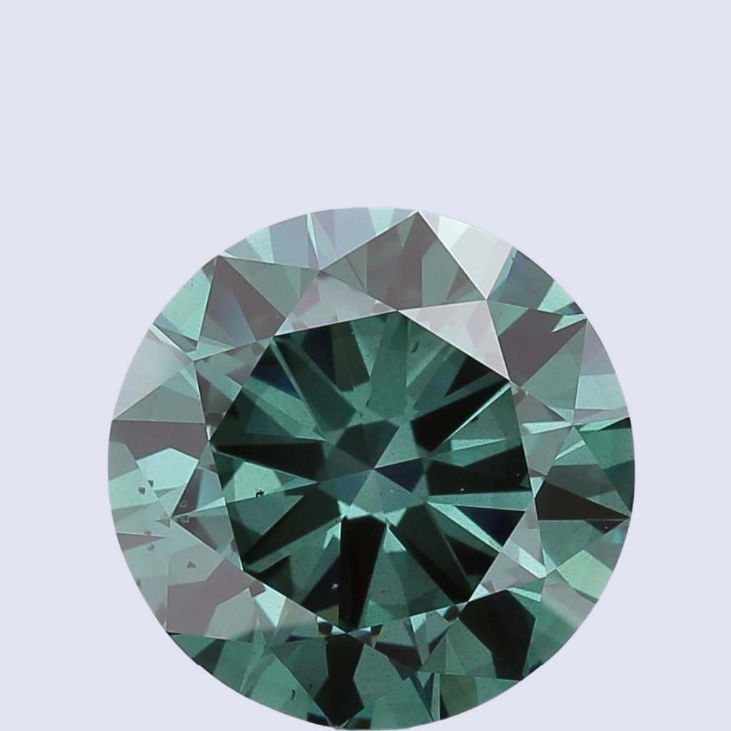 Round Green Lab Grown Diamond – Fancy Green Color | Mira Art Collection