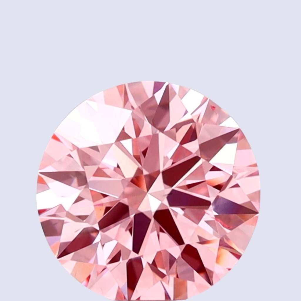Round Pink Lab Grown Diamond – Fancy Pink Color | Mira Art Collection