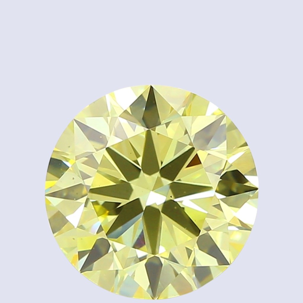 Round Yellow Lab Grown Diamond – Fancy Yellow Color | Mira Art Collection