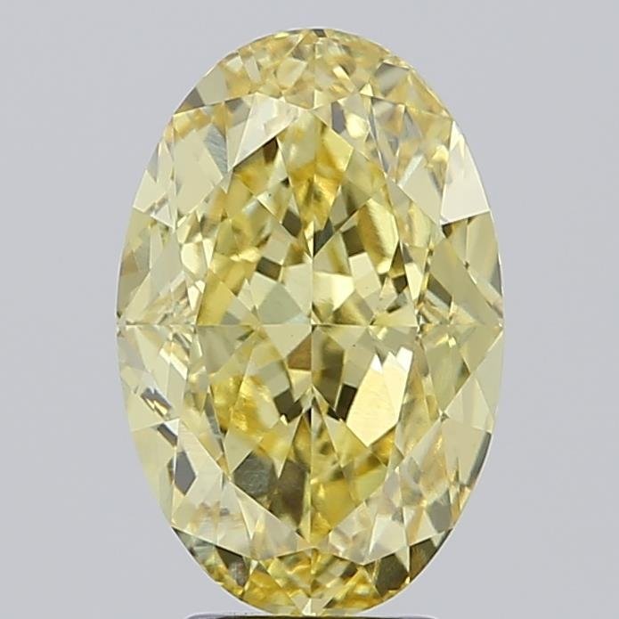 5.05 ct Oval YELLOW VVS2 IGI Certified Lab Grown Diamond