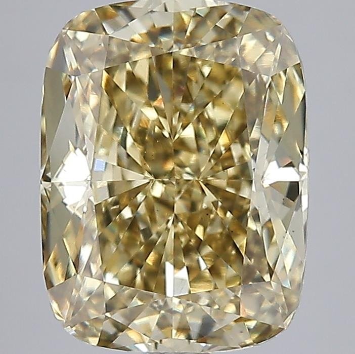 4.09 ct Cushion YELLOW VS2 IGI Certified Lab Grown Diamond
