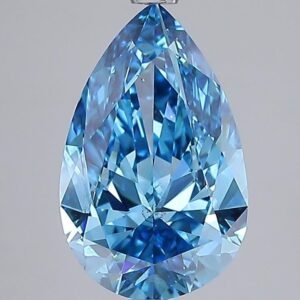 3.03 ct Pear BLUE VS2 IGI Certified Lab Grown Diamond