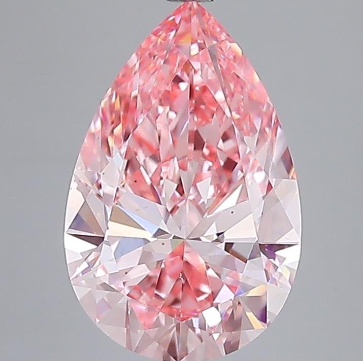 6.07 ct Pear PINK VS2 IGI Certified Lab Grown Diamond